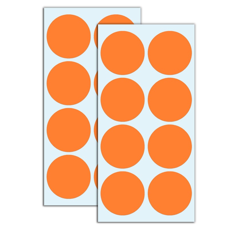 TownStix 2" Round Color Coding Circle Sticker Labels - Orange, Pack of 240 - Image 1